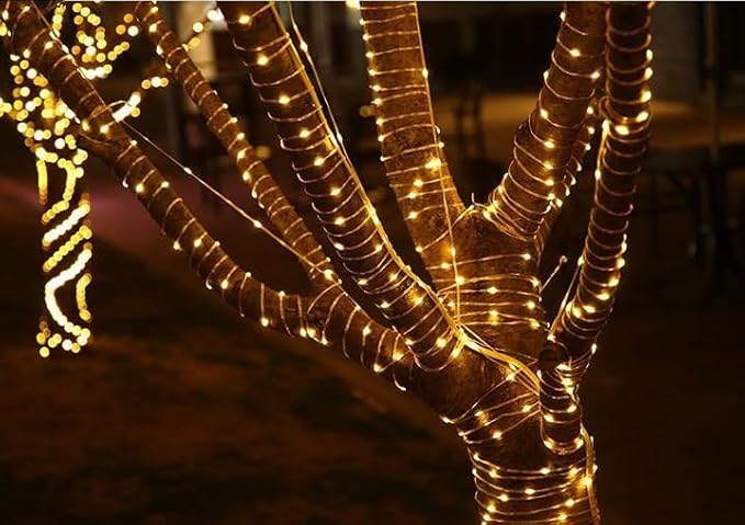 300 LED Fairy Lights Plug in - 100ft Waterproof Twinkle Lights for Bedroom, Outdoor & Indoor, 8 Modes Timer String Lights with Adapter - Warm White LED Fairy Lights for Garden, Christmas Decor