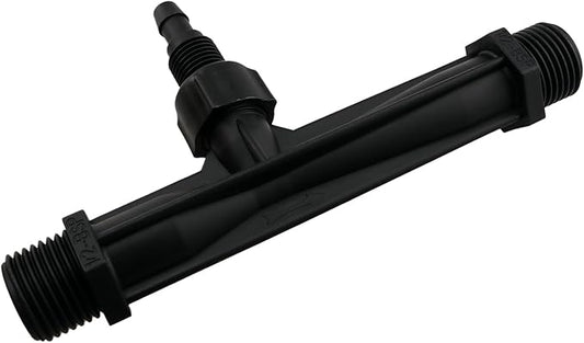 1/2-inch Plastic Irrigation Pipe Injector for Irrigation Venturi Fertilizer Mixer Injector Tube Suitable for Agricultural System Fertilizer and Chemical Injection Black