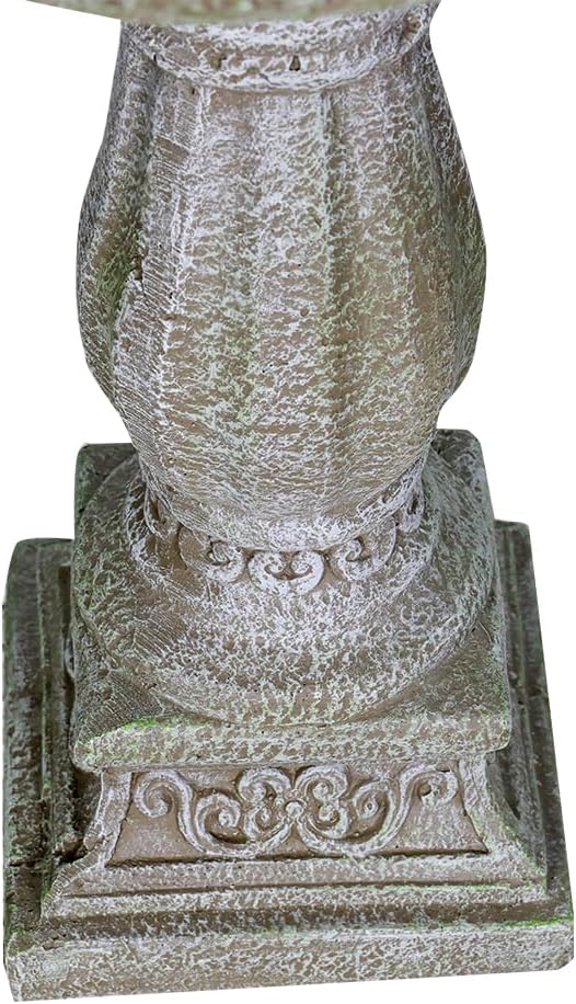 SKYFIRE 20”Dia.X 23.8”Tall Outdoor Birdbath with Pedestal - Modern Garden Birdbaths Outdoor Decor for Bird Spa & Birdfeeder, Floor Bird Baths for Garden Patio, Yard, Lawn