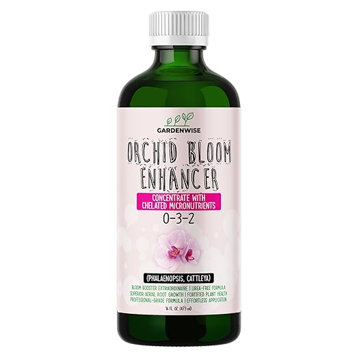 0-3-2 Giant Bloom: Orchid Bloom Enhancer - Orchid Bloom Booster - Orchid Food Fertilizer Concentrate - Chelated Nutrients for Healthy Flower & Reblooms (16 OZ)