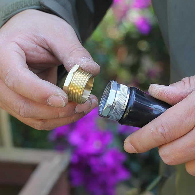 3/4" GHT Male Brass Pipe Plug Outer Garden Hose Male Threaded End Cap Plug Garden Irrigation Pipe Fittings Water Tubing Stopper (3 PCS)