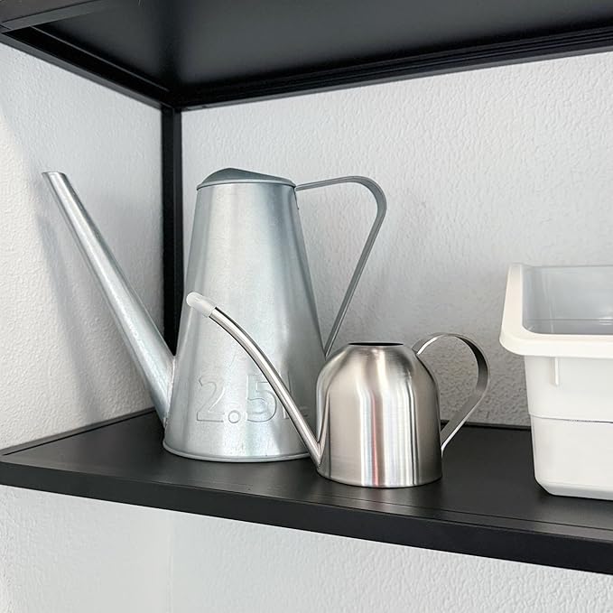 IMEEA Small Watering Can for Indoor Plants Stainless Steel Bonsai Watering can Mini Metal (15oz/450ml)