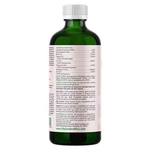 0-3-2 Giant Bloom: Orchid Bloom Enhancer - Orchid Bloom Booster - Orchid Food Fertilizer Concentrate - Chelated Nutrients for Healthy Flower & Reblooms (8 OZ)