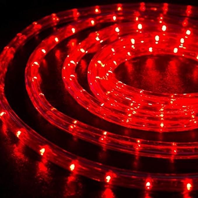 150ft LED Rope Lights Outdoor, 1080 LED Connectable and Flexible Tube Lights with 8 Modes, Waterproof LED Rope Lighting for Garden, Patio, Pool, Bedroom, Party, Indoor Outdoor Christmas Decor (Red)