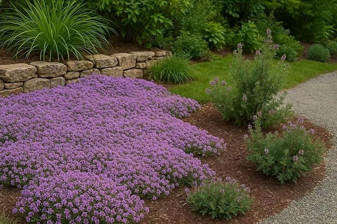 30000+ Creeping Thyme Seeds β 4g β Perennial Ground Cover Plants Flowers Non-GMO Heirloom β Purple Bloom Garden Seeds for Planting