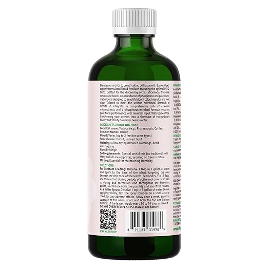 0-3-2 Giant Bloom: Orchid Bloom Enhancer - Orchid Bloom Booster Fertilizer - Orchid Food Concentrate - Chelated Nutrients for Healthy Flower & Reblooms (32 OZ), GW-05030-C-01
