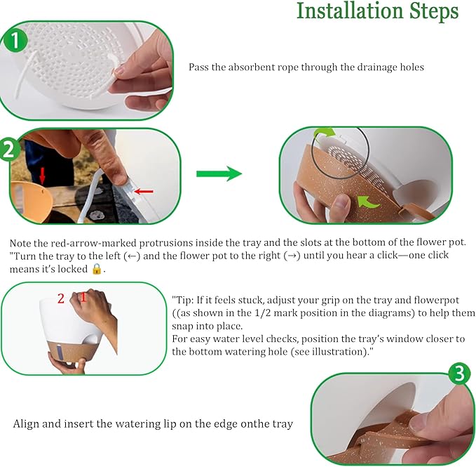 10 Inch Hanging Planters for Indoor Plants & Outdoor - 2 Pack Self-Watering Hanging Pots with Drainage Holes, Visual Reservoir, 2 Hangers - Self-Watering Hanging Baskets Flower Pots