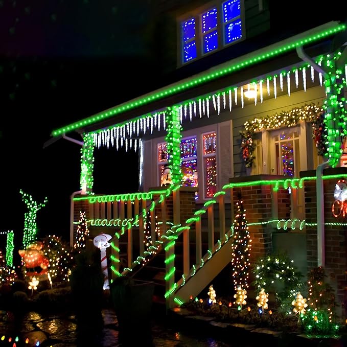 200ft LED Rope Lights Outdoor, 1440 LED Flexible Tube Lights with 8 Modes, Waterproof LED Rope Lighting for Outside, Garden, Patio, Bedroom, Party, Pool, Fences, Indoor Outdoor Decoration (Green)
