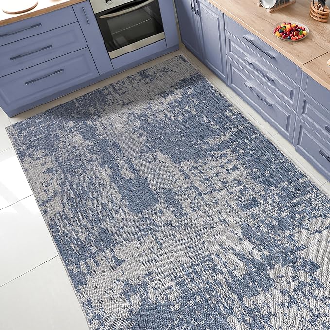Keen Home Design Terrace Outdoor Throw Rug - 3x5 Washable Indoor/Outdoor Rug for Patio, Kitchen, Balcony, Beach, Garden, Deck and Porch, Size: 3'x5'