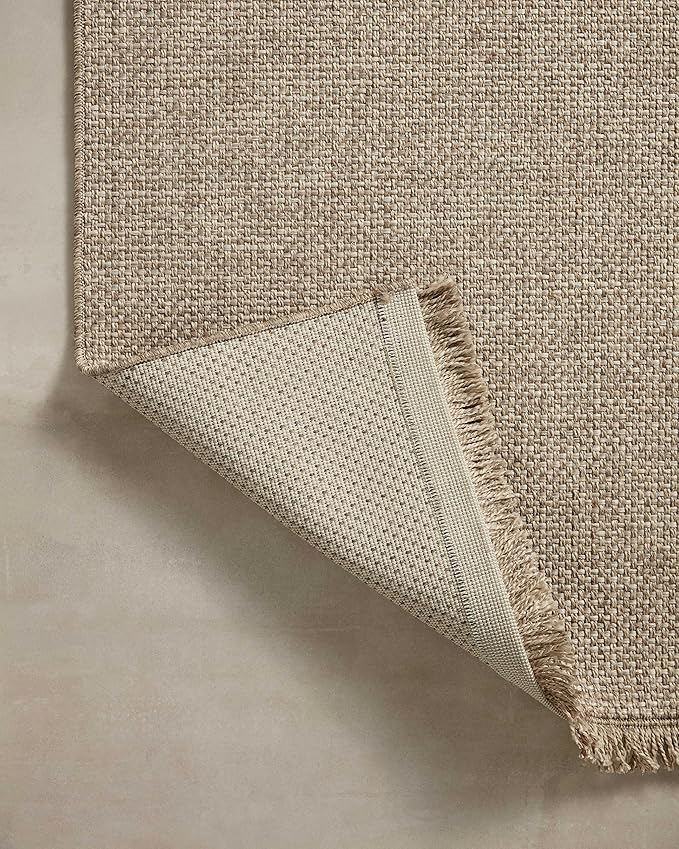 Loloi Dawn Collection Indoor/Outdoor DAW-04 Coffee 7'-8" x 7'-8" Round Area Rug