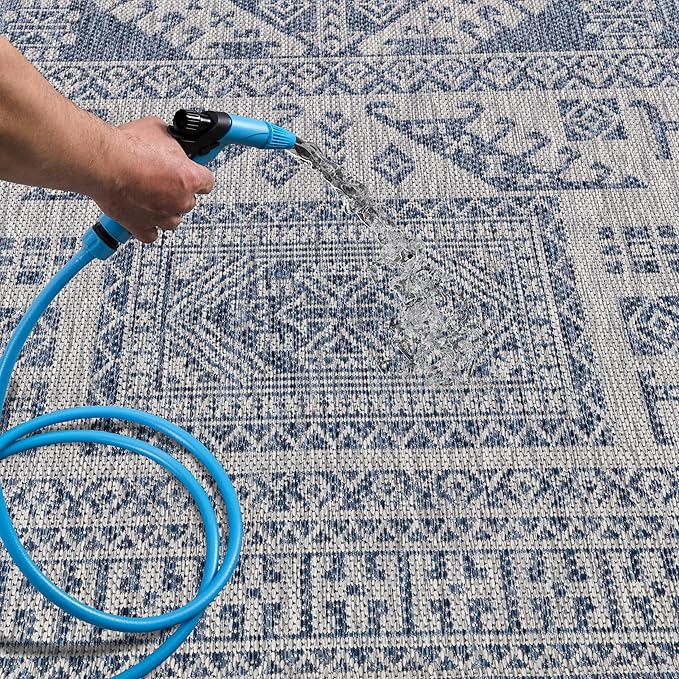 Keen Home Design Terrace Outdoor Throw Rug - 3x5 Washable Indoor/Outdoor Rug for Patio, Kitchen, Balcony, Beach, Garden, Deck and Porch, Size: 3'x5'