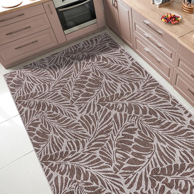 Keen Home Design Terrace Outdoor Throw Rug - 3x5 Washable Indoor/Outdoor Rug for Patio, Kitchen, Balcony, Beach, Garden, Deck and Porch, Size: 3'x5'