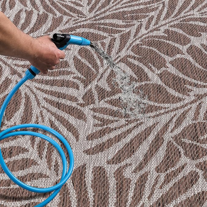 Keen Home Design Terrace Outdoor Area Rug - 9x12 Washable Indoor/Outdoor Rug for Patio, Kitchen, Balcony, Beach, Garden, Deck and Porch, Size: 8'10"x12'